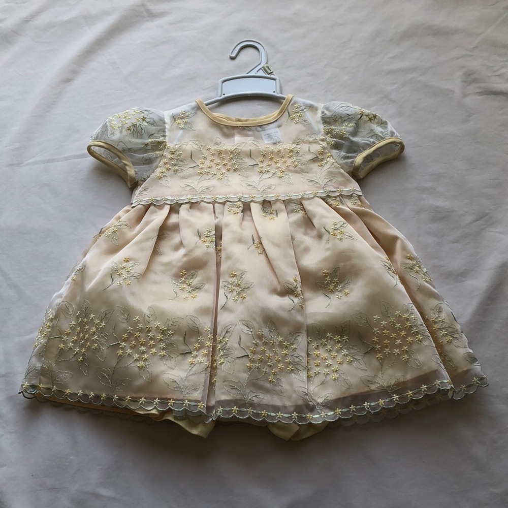 Yellow formal kids dress